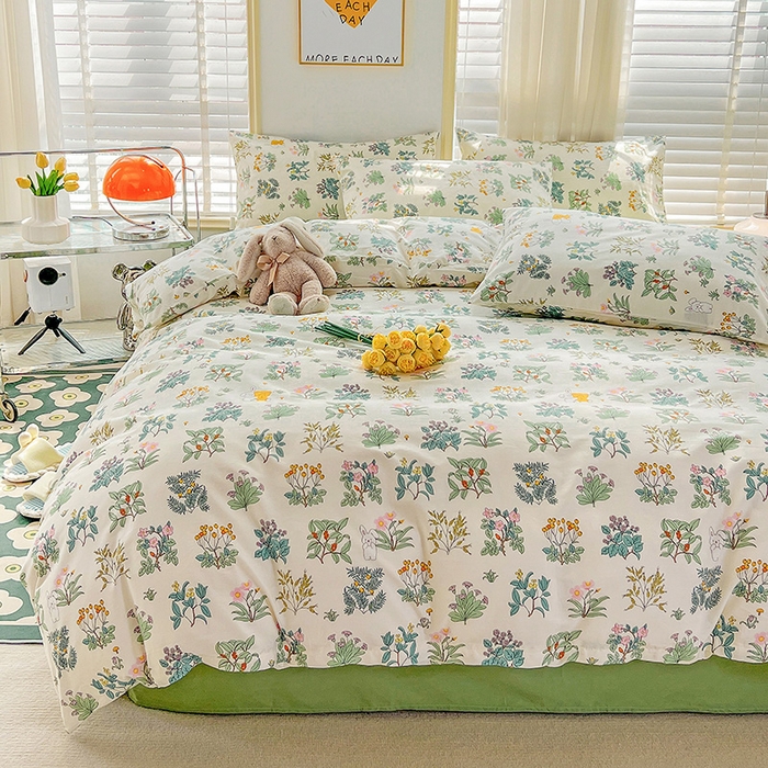 91家纺网 家纺一手货源 找家纺 捌月 2023新款13372喷气全棉四件套/单品馨雅系列 故事