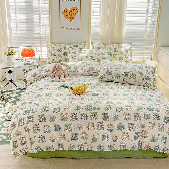 91家纺网 家纺一手货源 找家纺 捌月 2023新款13372喷气全棉四件套/单品馨雅系列 故事