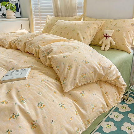 捌月 2023新款13372喷气全棉四件套/单品馨雅系列 暖阳