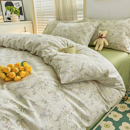 捌月 2023新款13372喷气全棉四件套/单品馨雅系列 情诗