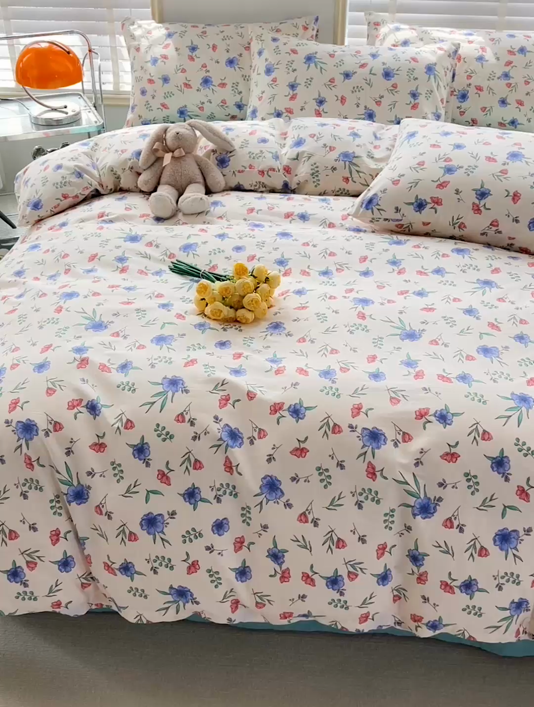 91家纺网 家纺一手货源 找家纺 捌月 2023新款13372喷气全棉四件套/单品馨雅系列 春风里