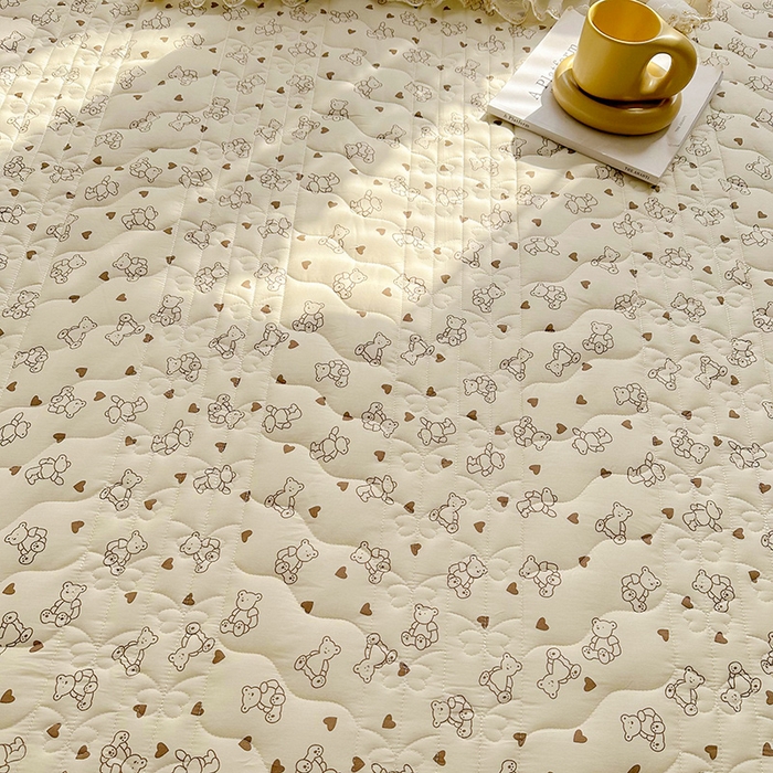 91家纺网 家纺一手货源 找家纺 （总）宜凡 2023新款全棉蕾丝刺绣床盖三件套