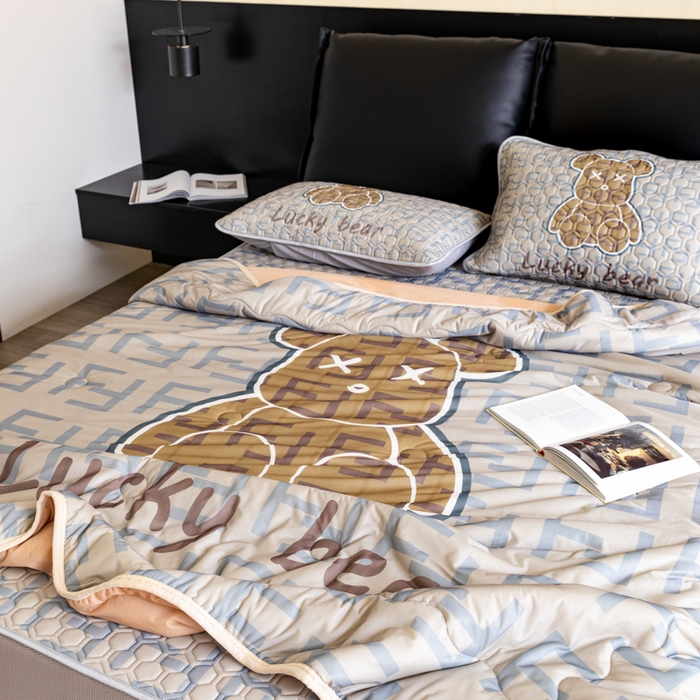 91家纺网 家纺一手货源 找家纺 摩卡 2024新品冰激凌大豆夏被 咔芬