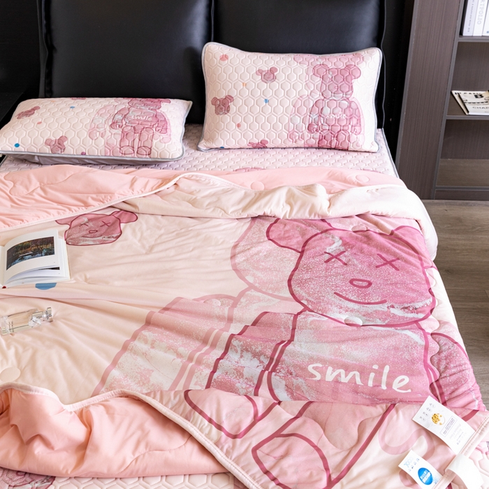 91家纺网 家纺一手货源 找家纺 摩卡 2024新品冰激凌大豆夏被 流沙