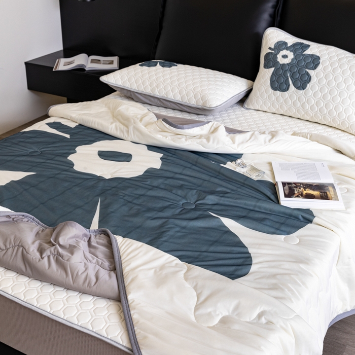 91家纺网 家纺一手货源 找家纺 摩卡 2024新品冰激凌大豆夏被 瑞丽