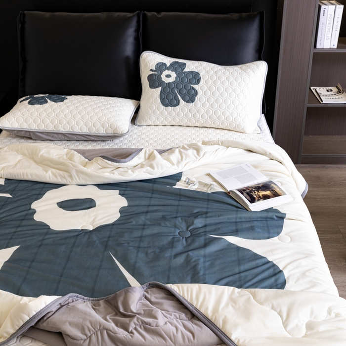 91家纺网 家纺一手货源 找家纺 摩卡 2024新品冰激凌大豆夏被 瑞丽