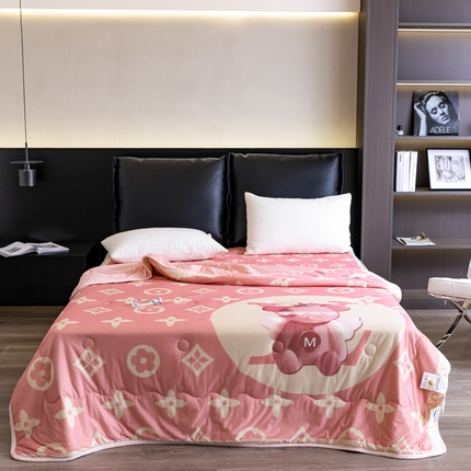 91家纺网 家纺一手货源 找家纺 （总）摩卡 2024新品冰激凌大豆夏被