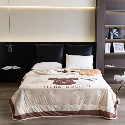 91家纺网 家纺一手货源 找家纺 （总）摩卡 2024新品冰激凌大豆夏被