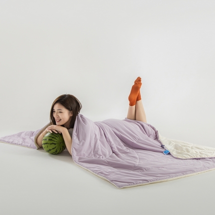 佳居缘 2023新款A类冰川凉感瓜瓜被（锦氨） 丁香紫