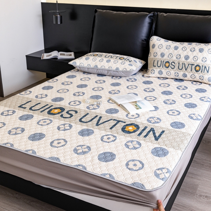 91家纺网 家纺一手货源 找家纺 摩卡 2024新品凉感丝床笠乳胶凉席三件套 摩登