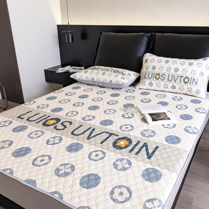 91家纺网 家纺一手货源 找家纺 摩卡 2024新品凉感丝床笠乳胶凉席三件套 摩登