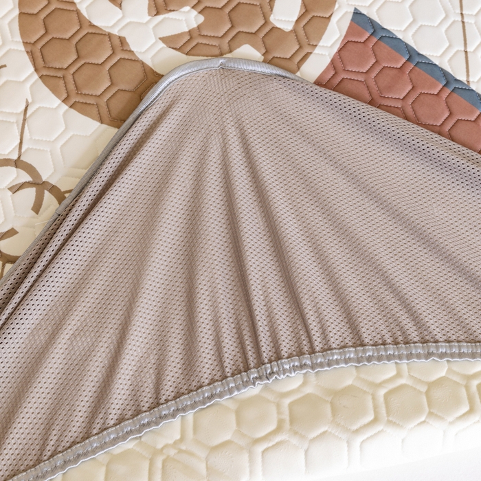 91家纺网 家纺一手货源 找家纺 摩卡 2024新品凉感丝床笠乳胶凉席三件套 风范