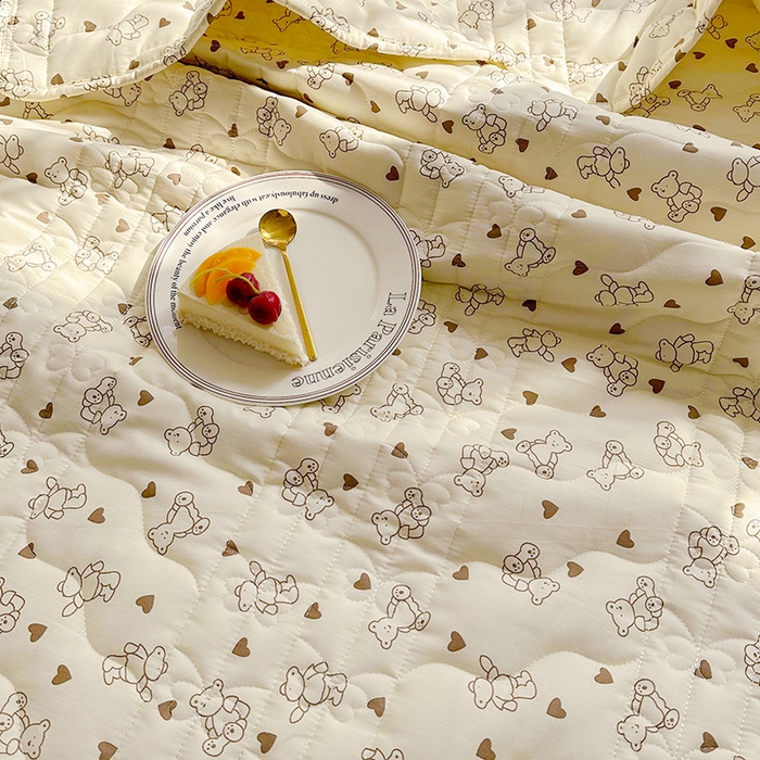 91家纺网 家纺一手货源 找家纺 宜凡家纺 全棉床盖夏被四件套 布莱熊