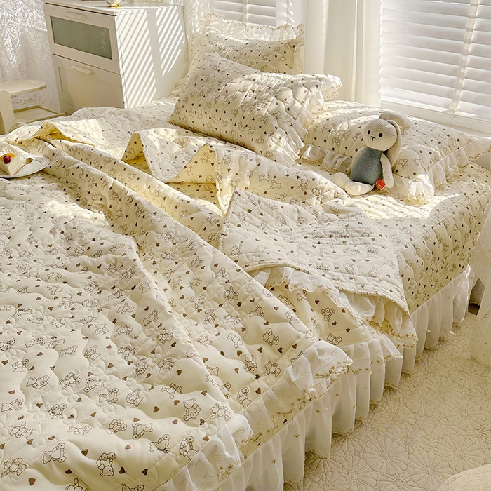 91家纺网 家纺一手货源 找家纺 宜凡家纺 全棉床盖夏被四件套 布莱熊