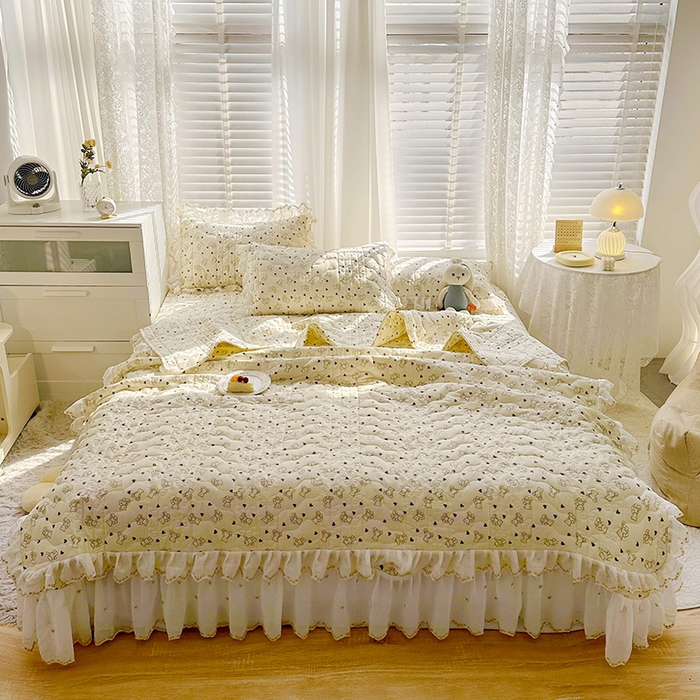 91家纺网 家纺一手货源 找家纺 宜凡家纺 全棉床盖夏被四件套 布莱熊