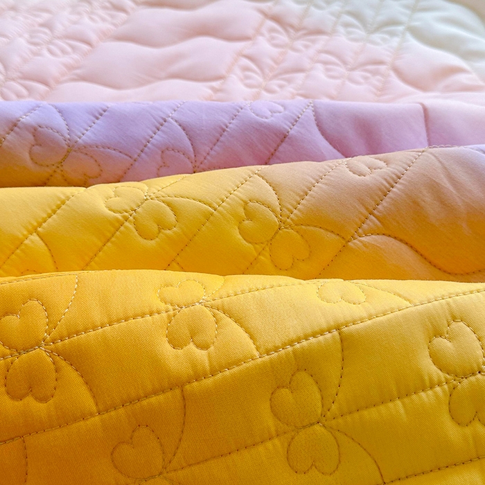 91家纺网 家纺一手货源 找家纺 宜凡家纺 全棉床盖夏被四件套 杏黄