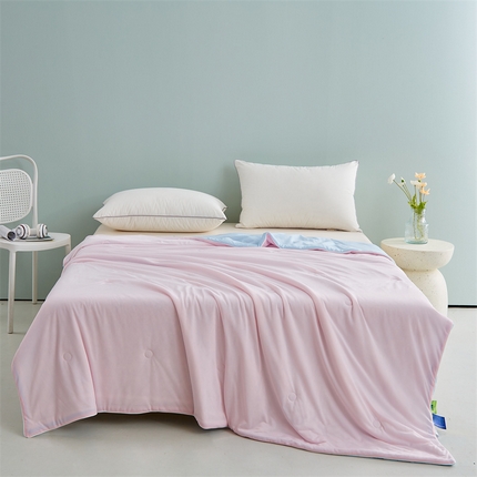 喜多兔 2023新款锦纶小冰果凉感丝夏被 小冰果-蓝粉