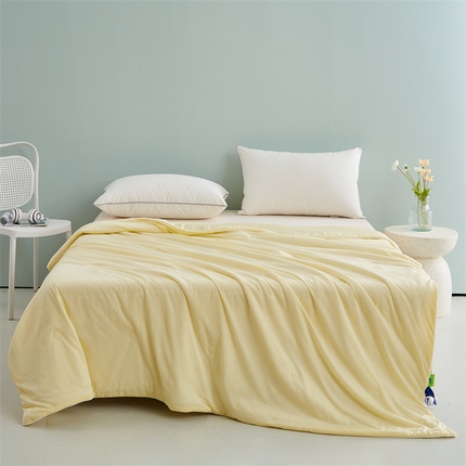 91家纺网 家纺一手货源 找家纺 喜多兔 2023新款锦纶小冰果凉感丝夏被 小冰果-柠檬黄