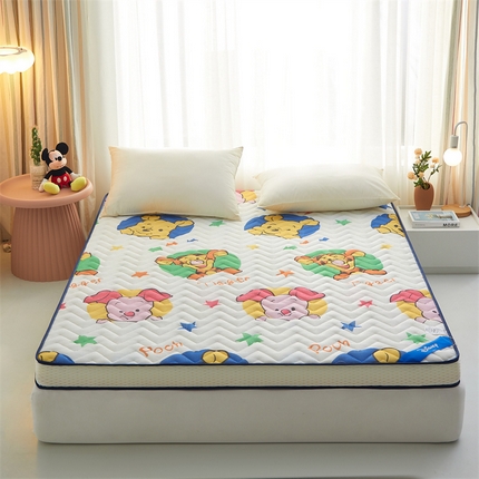 星月床垫 新款3D网孔面料迪士尼成人乳胶床垫 维尼熊