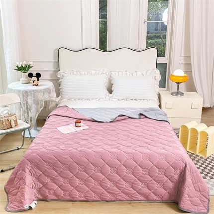 91家纺网 家纺一手货源 找家纺 苏迪 2025新款凉感丝夏被夏凉被空调被 凉感丝-樱花粉