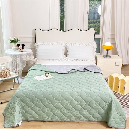 91家纺网 家纺一手货源 找家纺 苏迪 2025新款凉感丝夏被夏凉被空调被 凉感丝-浅绿