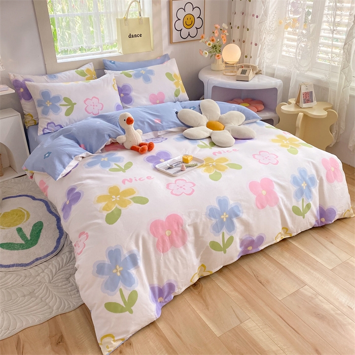 91家纺网 家纺一手货源 找家纺 多品家纺 2023新款13070全棉单被套暗线 美妙之夏