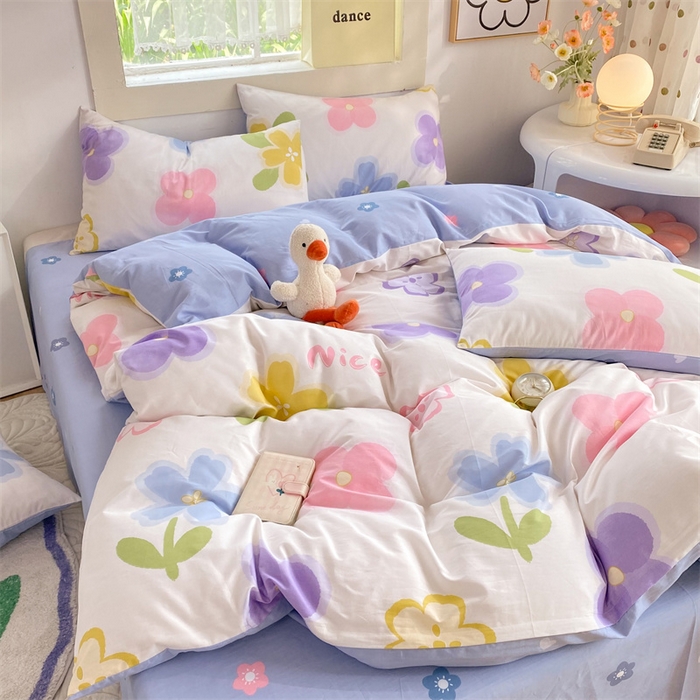 91家纺网 家纺一手货源 找家纺 多品家纺 2023新款13070全棉单被套暗线 美妙之夏