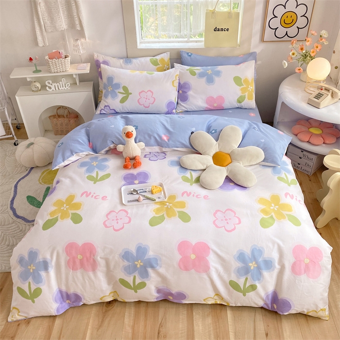 91家纺网 家纺一手货源 找家纺 多品家纺 2023新款13070全棉单被套暗线 美妙之夏