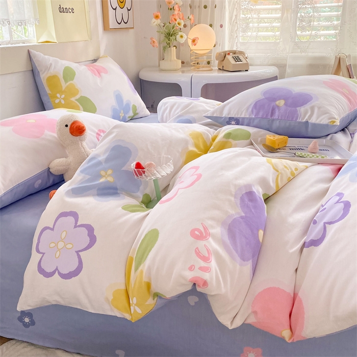 91家纺网 家纺一手货源 找家纺 多品家纺 2023新款13070全棉单被套暗线 美妙之夏