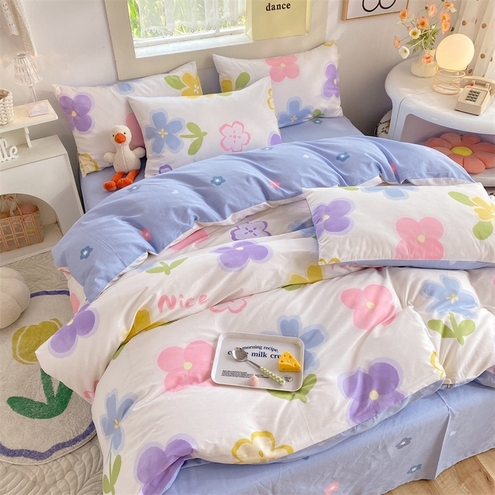 91家纺网 家纺一手货源 找家纺 多品家纺 2023新款13070全棉单被套暗线 美妙之夏