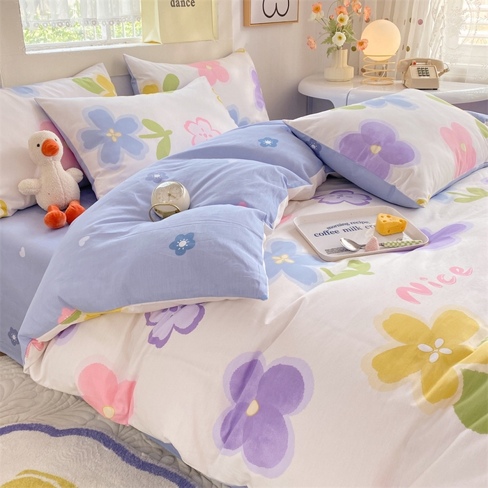 91家纺网 家纺一手货源 找家纺 多品家纺 2023新款13070全棉单被套暗线 美妙之夏