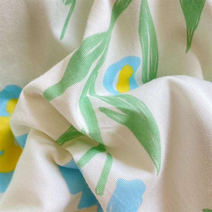 91家纺网 家纺一手货源 找家纺 多品家纺 2023新款13070全棉单被套暗线 沁园花香