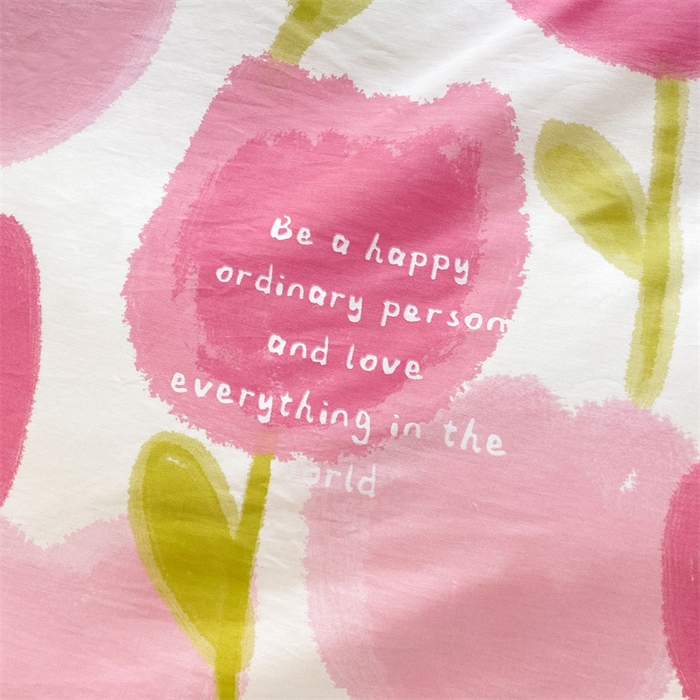 91家纺网 家纺一手货源 找家纺 多品家纺 2023新款13070全棉单被套暗线 素馨花恋-粉