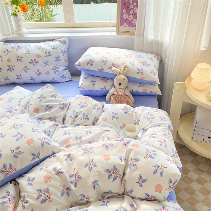 91家纺网 家纺一手货源 找家纺 多品家纺 2023新款13070全棉单被套暗线 鲜果园