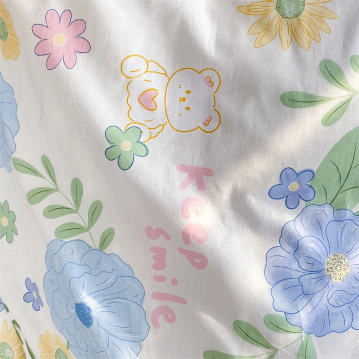 91家纺网 家纺一手货源 找家纺 多品家纺 2023新款13070全棉单被套暗线 温婉佳人