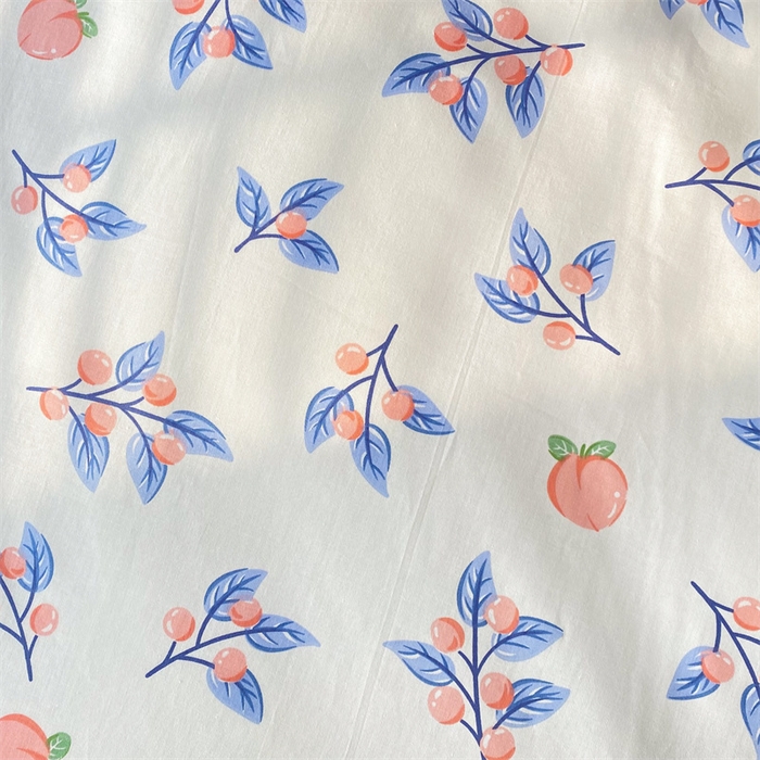 91家纺网 家纺一手货源 找家纺 多品家纺 2023新款13070全棉单被套暗线 鲜果园