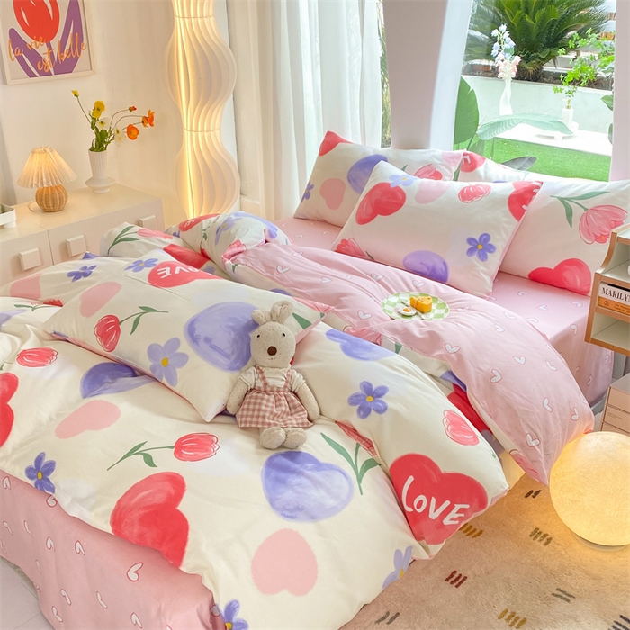 91家纺网 家纺一手货源 找家纺 多品家纺 2023新款13070全棉单被套暗线 萱梦