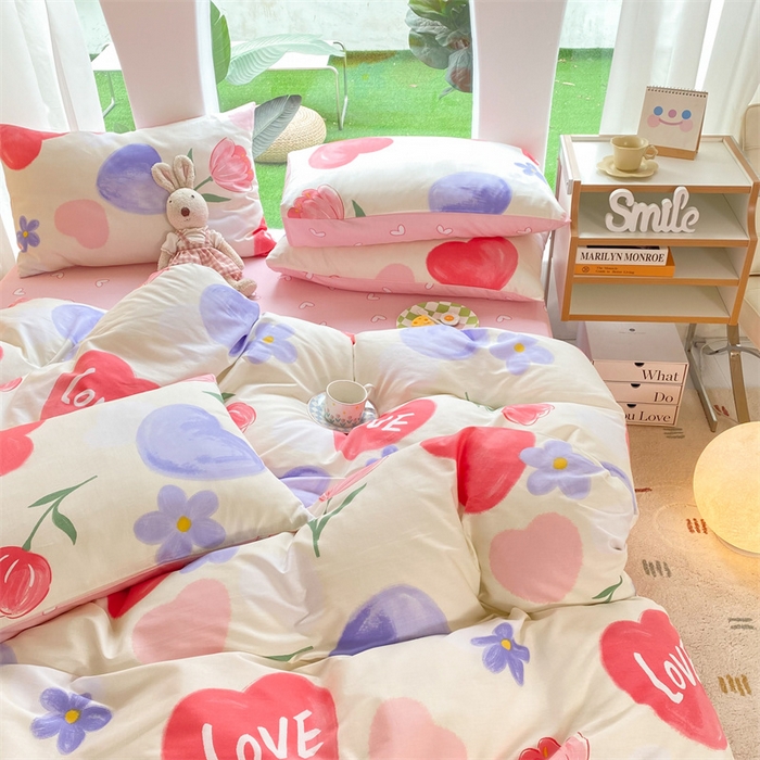 91家纺网 家纺一手货源 找家纺 多品家纺 2023新款13070全棉单被套暗线 萱梦