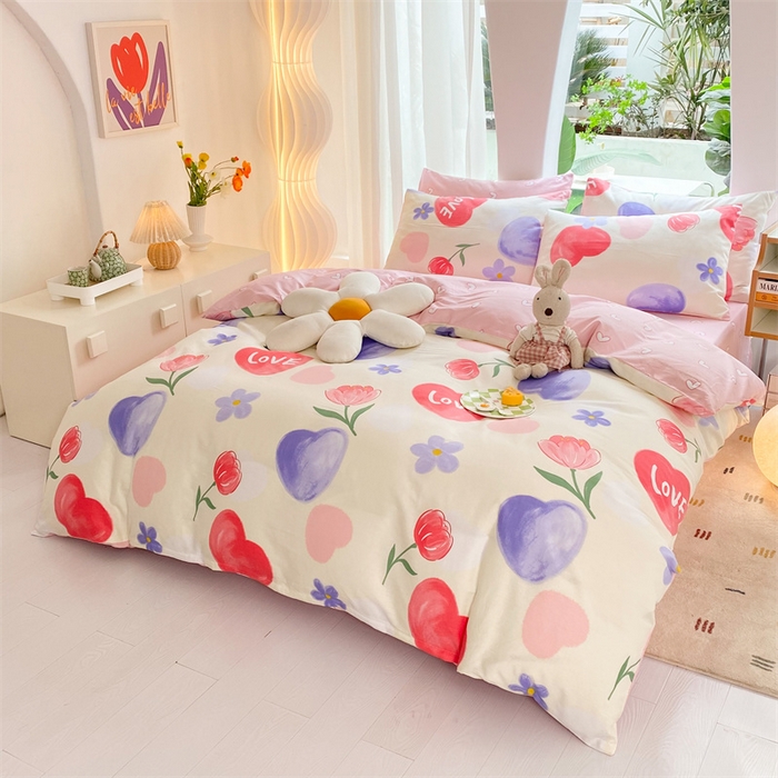 91家纺网 家纺一手货源 找家纺 多品家纺 2023新款13070全棉单被套暗线 萱梦