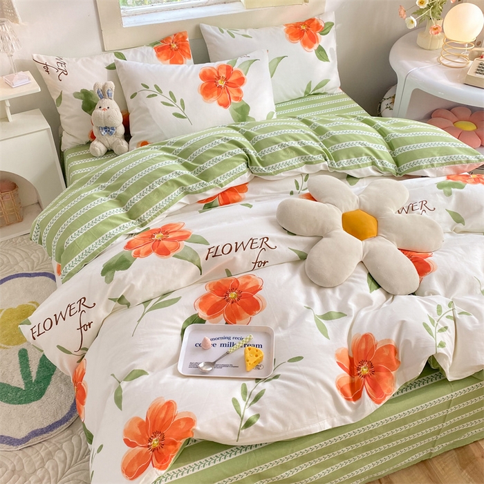 91家纺网 家纺一手货源 找家纺 多品家纺 2023新款13070全棉单被套暗线 醉花语