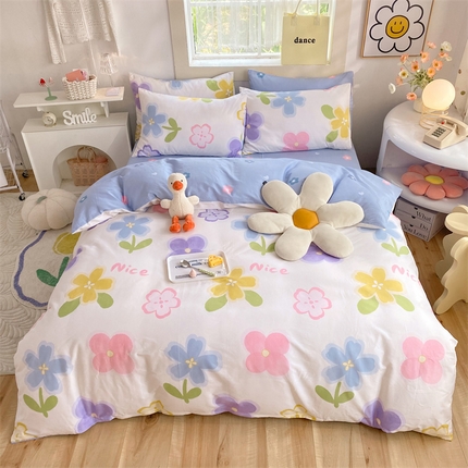 91家纺网 家纺一手货源 找家纺 多品家纺 2023新款13070全棉单被套暗线 美妙之夏