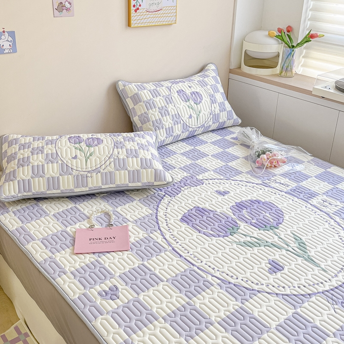 91家纺网 家纺一手货源 找家纺 慕澄家纺 2023新款大版床笠款乳胶凉席 床笠款-郁金香