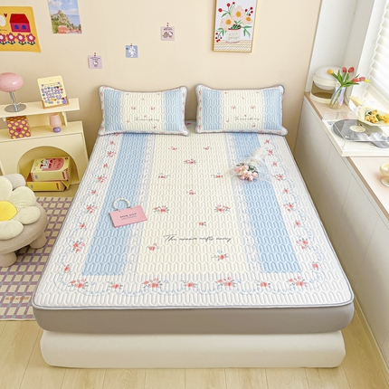 慕澄家纺 2023新款大版床笠款乳胶凉席 床笠款-荼蘼花开