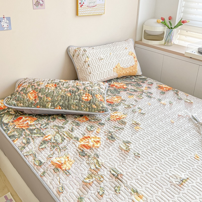 91家纺网 家纺一手货源 找家纺 慕澄家纺 2023新款大版床笠款乳胶凉席 床笠款-风吹一夏