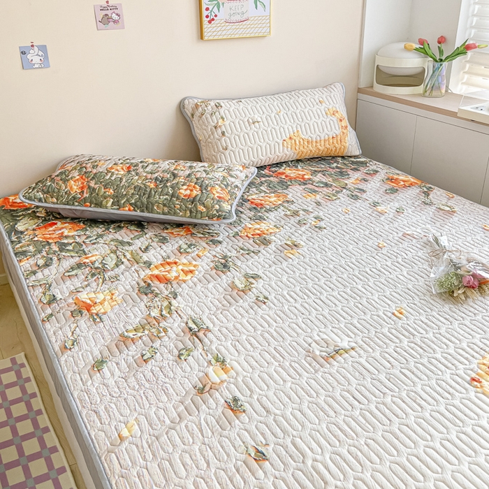 91家纺网 家纺一手货源 找家纺 慕澄家纺 2023新款大版床笠款乳胶凉席 床笠款-风吹一夏