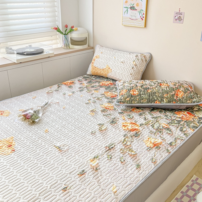 91家纺网 家纺一手货源 找家纺 慕澄家纺 2023新款大版床笠款乳胶凉席 床笠款-风吹一夏