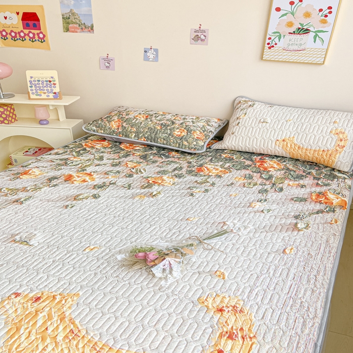 91家纺网 家纺一手货源 找家纺 慕澄家纺 2023新款大版床笠款乳胶凉席 床笠款-风吹一夏