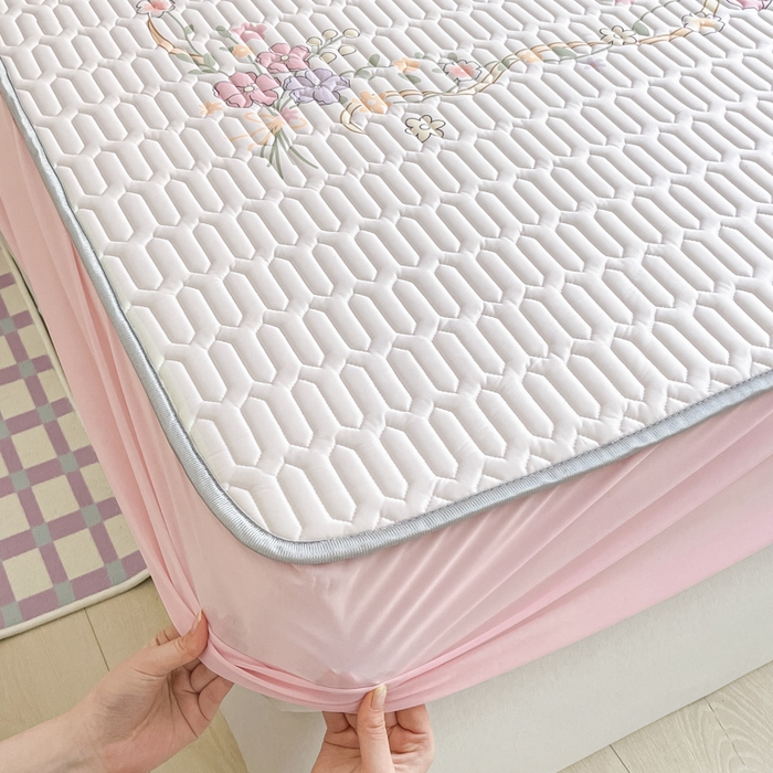 91家纺网 家纺一手货源 找家纺 慕澄家纺 2023新款大版床笠款乳胶凉席 床笠款-女孩