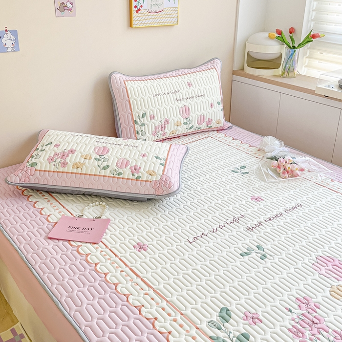 91家纺网 家纺一手货源 找家纺 慕澄家纺 2023新款大版床笠款乳胶凉席 床笠款-伊甸园