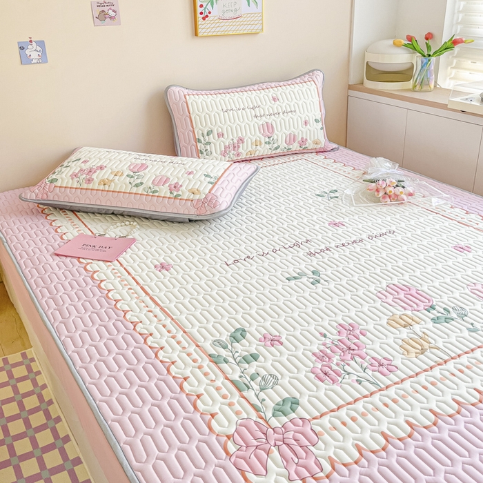 91家纺网 家纺一手货源 找家纺 慕澄家纺 2023新款大版床笠款乳胶凉席 床笠款-伊甸园